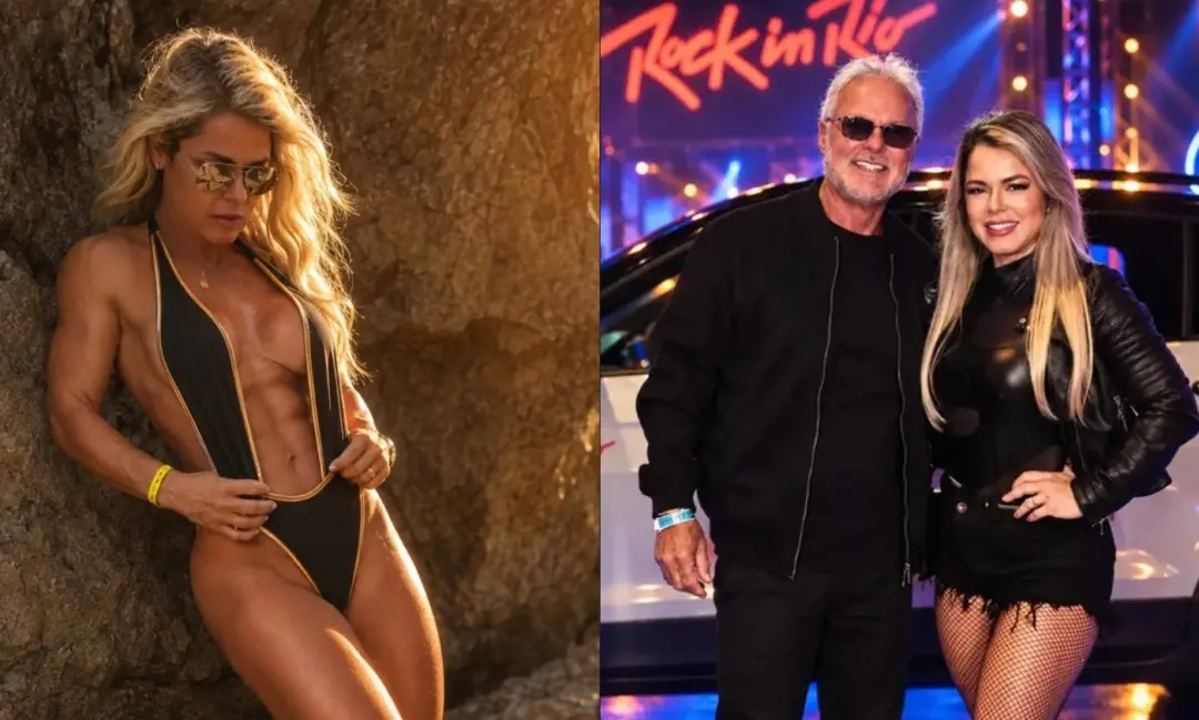 Kadu Moliterno foi ao Rock in Rio no último domingo com a esposa Cristianne Moliterno, que é fisiculturista e atua em p…