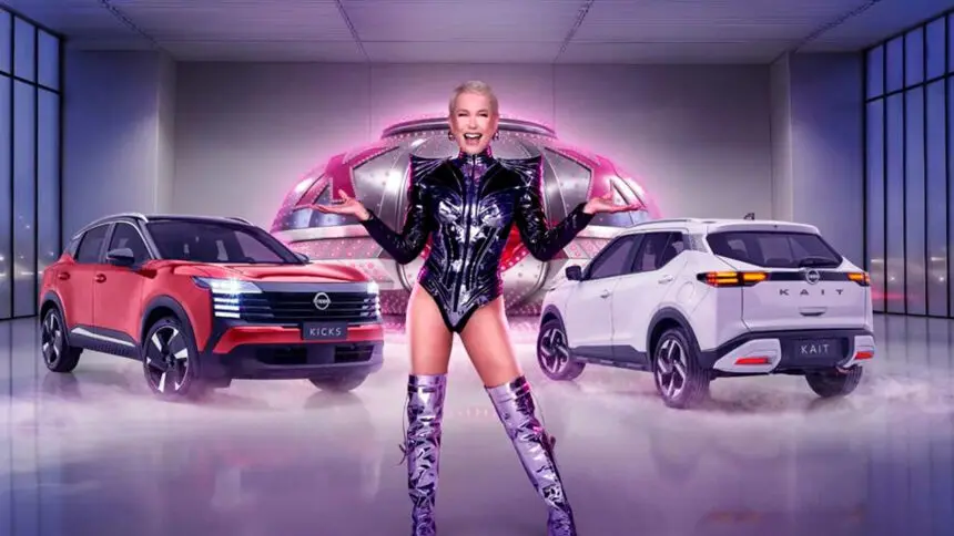 Xuxa na nave da Nissan, agora um SUV Kicks ou Kait, transformou nostalgia em negócio. A empresa comprou passagem dentro…