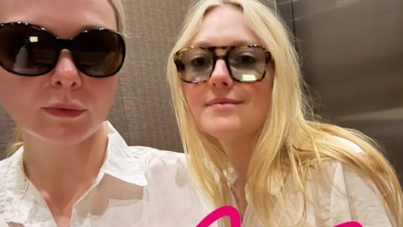 Elle e Dakota Fanning apareceram usando camisas brancas com o nome dos personagens nas Emmys 2026. É interessante ver c…