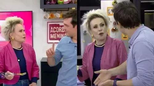 Ana Maria Braga e Alessandro Jodar no Mais Você, durante a prova do estrogonofe com repolho, tiveram um bate-boca sobre…