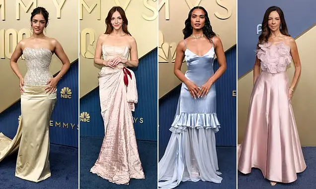 Supriya Ganesh arrasou em vestido bufante no 78o Emmy Awards no Peacock Theater em Los Angeles. Parece que a moda de ga…