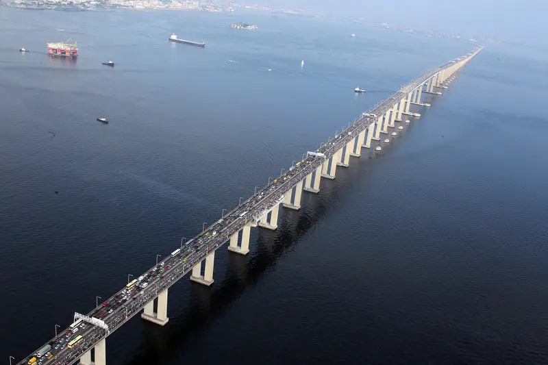 Ponte Rio-Niterói terá teste de controle de velocidade média por 180 dias, em trecho de 9,02 quilômetros, sem aplicação…