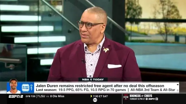 Jalen Duren, dos Pistons, tá com um clima pesado, segundo Marc Spears, porque ele se sente desrespeitado e tem uma nuve…