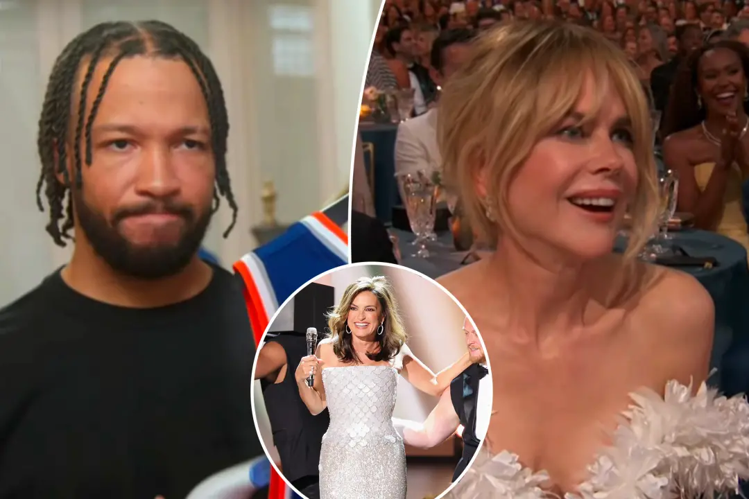 Mariska Hargitay abriu os Emmys 2026 com número musical e trouxe Jalen Brunson para o palco. Gostei da forma que ela br…