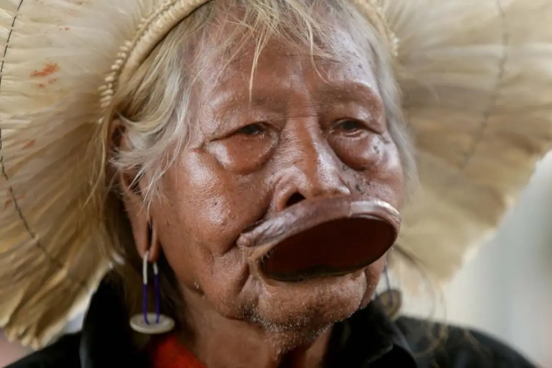 Cacique Raoni Metuktire, de 94 anos, recebeu diagnóstico de câncer do aparelho digestório em Peixoto Azevedo, Mato Gros…