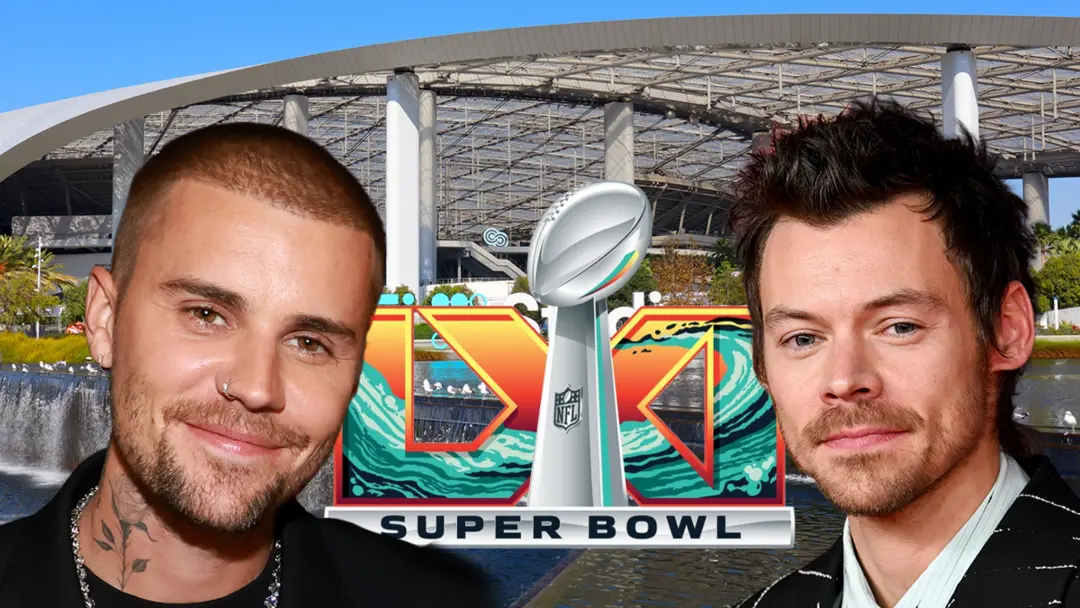 Justin Bieber e Harry Styles no topo da lista para o Halftime Show do Super Bowl de 2027. A gente sempre vê um hype gig…