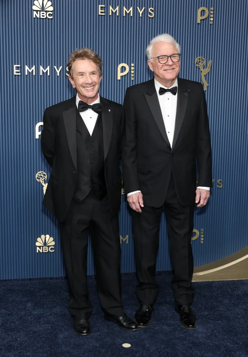 Martin Short apareceu no tapete vermelho dos Emmy Awards em Los Angeles, com Steve Martin, após a morte da filha Kather…