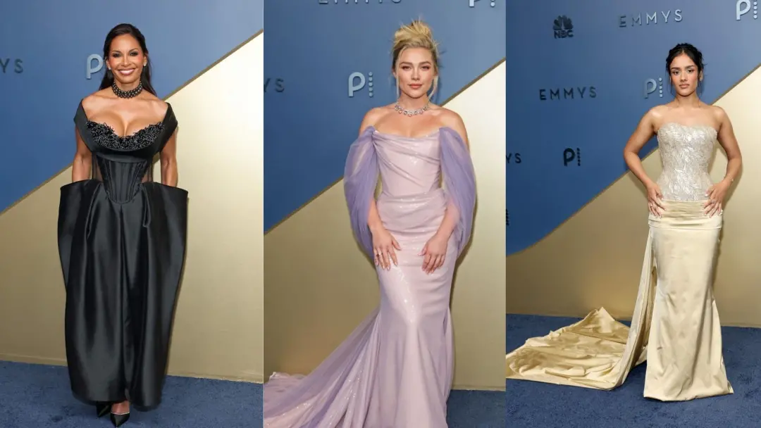 Corsets e silhuetas marcadas dominam o tapete azul do Emmy 2026 em Los Angeles. Depois de volumes mais soltos, a cintur…