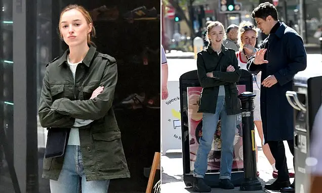 Phoebe Dynevor voltou a trabalhar no set de crime thriller Dirty Days após se casar com Cameron Fuller numa fazenda fra…