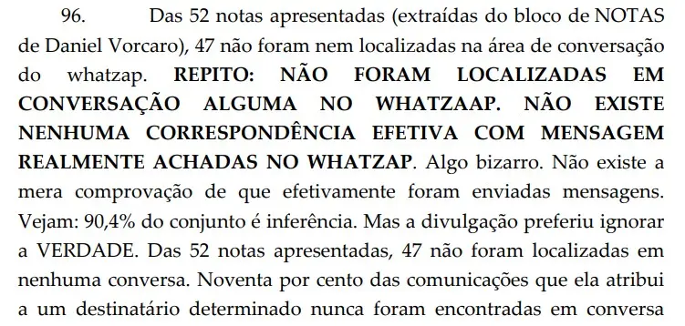 Ofício de 44 páginas de Alexandre de Moraes para Edson Fachin contém as mensagens de Daniel Vorcaro e não cita o aplica…