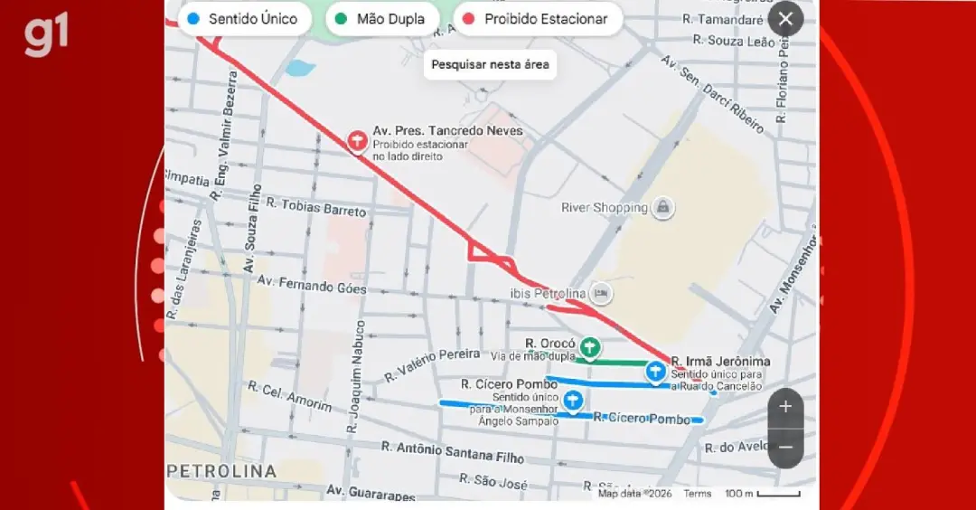 Alterações de sentido de vias no Centro de Petrolina, implementadas pela Ammpla, visam reorganizar fluxos e aumentar a …