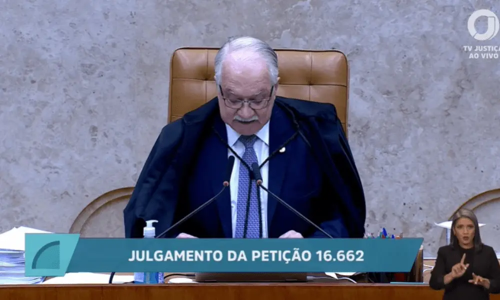 Edson Fachin disse na abertura da sessão que a decisão sobre a investigação contra Alexandre de Moraes no caso Banco Ma…