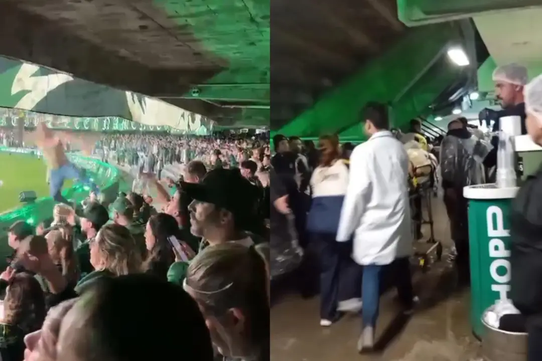 Curitiba. Um torcedor de 49 anos caiu da arquibancada superior do Couto Pereira e sofreu múltiplas fraturas, inclusive …