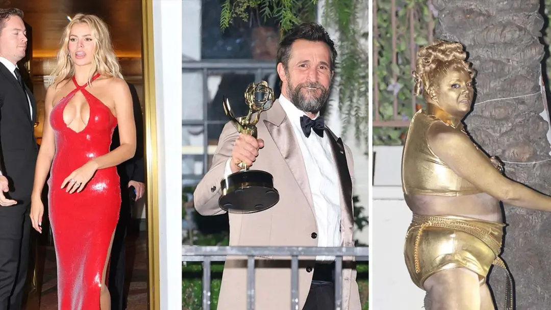 San Vicente Bungalows em West Hollywood tava cheio de gente na festa depois dos Emmys de 2026. Ver esses eventos grande…