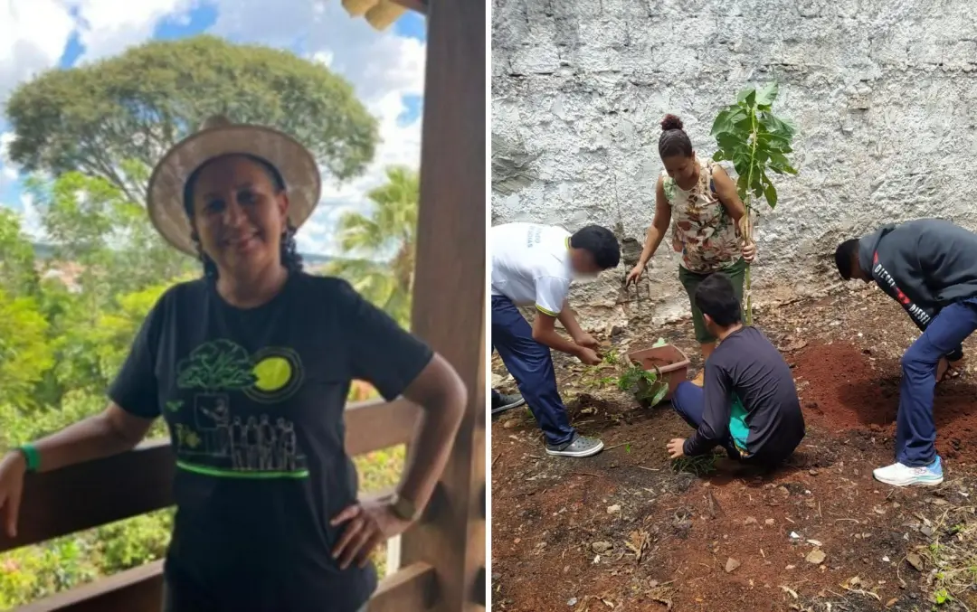 Lazelane Ferreira da Silva, professora de geografia em Goiânia, está finalista do Prêmio Educador Nota 10 pelo projeto …