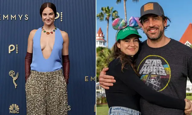 Shailene Woodley, 34 anos, foi questionada sobre alegações de seu ex Aaron Rodgers, 42 anos, sobre ela querer ter relaç…
