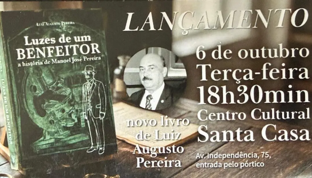 Lançamento do livro Luzes de um Benfeitor no dia 6 de outubro, no Centro Cultural da Santa Casa, em Porto Alegre. Ver a…