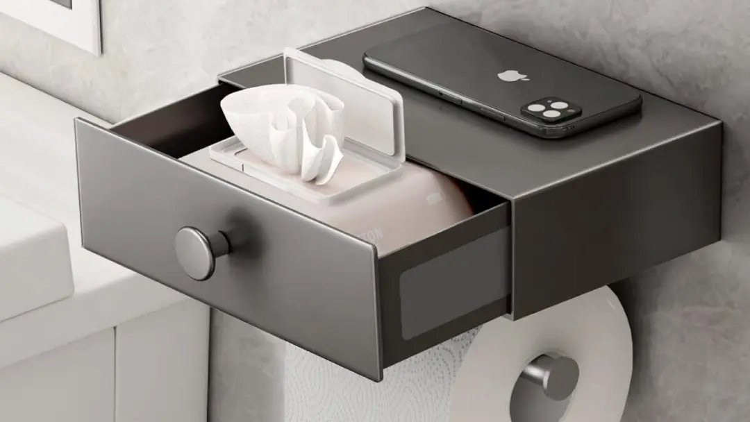 Acessórios de banheiro, como porta rolos de papel higiênico, estão saindo do modelo clássico para opções com design e f…
