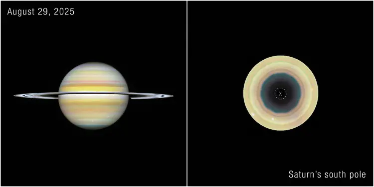 Saturno tem um decágono atmosférico recém formado no polo sul. Isso mostra que atividade polar, além do hexágono conhec…