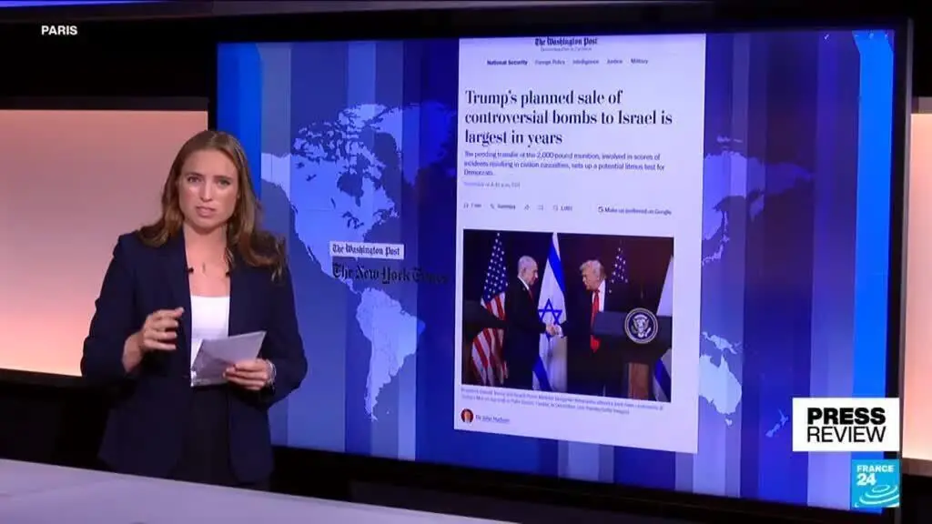 Trump planeja vender 2,8 bilhão de dólares em bombas para Israel. Esse movimento mostra como os interesses geopolíticos…