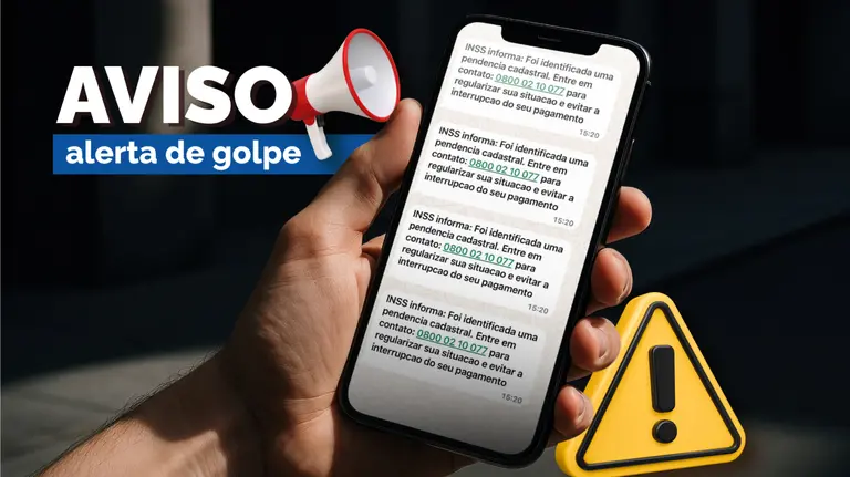 Aposentados e pensionistas em todo o País estão sofrendo golpes via mensagem, fingindo ser do INSS para atualizar a pro…