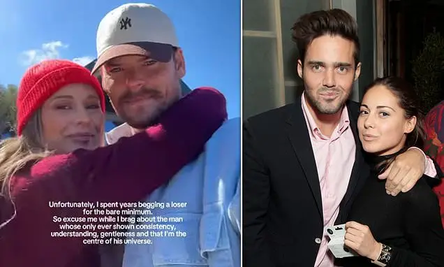 Louise Thompson criticou o ex Spencer Matthews em um post sobre seu noivo Ryan Libbey. Acho que esses momentos de expos…