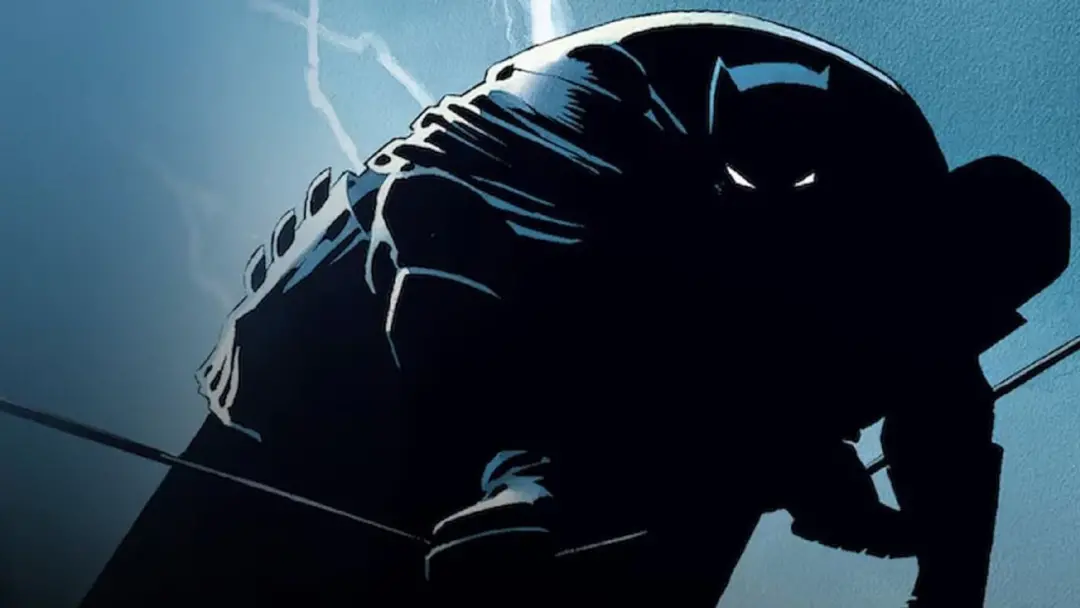 The Dark Knight Returns, de Frank Miller e Klaus Janson, sendo homenageada pela DC Comics por 87 anos após sua estreia …