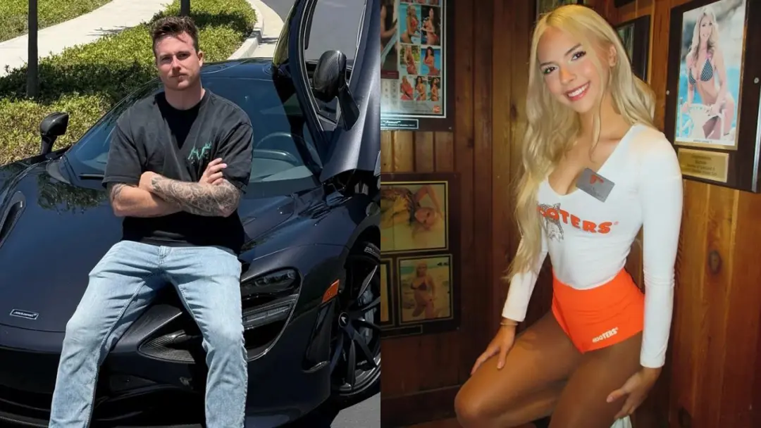 Irvine, Califórnia, EUA. McLaren 2019 bateu em árvore e explodiu, matando James Wehr e Alexis Kramer. Acidente em alta …