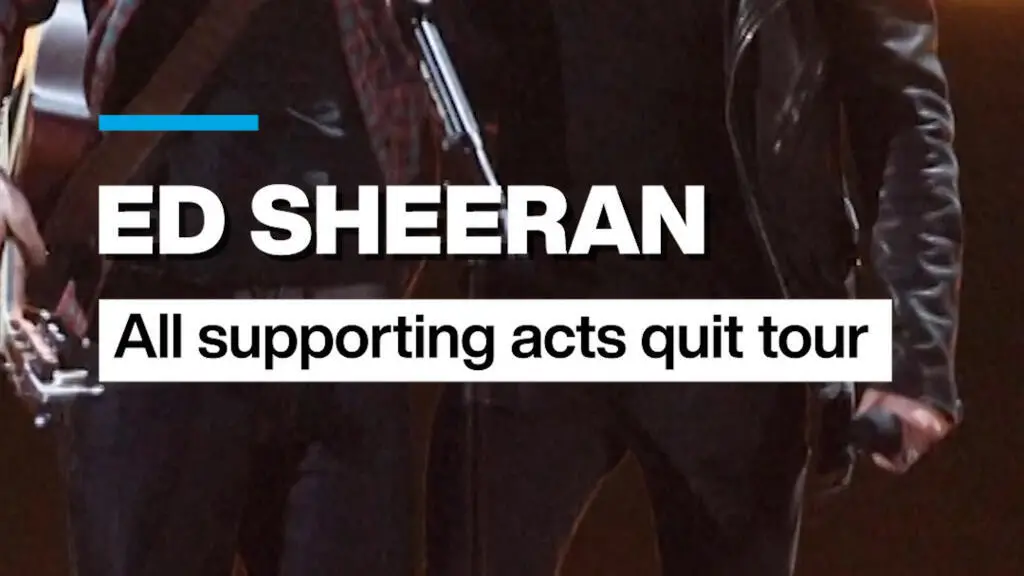Os quatro artistas de apoio na turnê de Ed Sheeran nos Estados Unidos cancelaram shows em solidariedade a Macklemore, q…