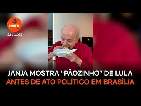 Janja postou vídeo de Lula comendo pãozinho em Brasília, antes dos compromissos da agenda. É só mais um almoço rápido n…