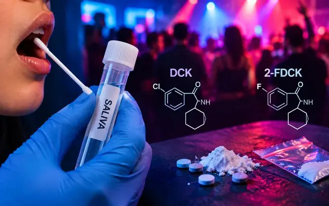 Duas drogas sintéticas, DCK e 2-FDCK, foram achadas em quatro amostras de saliva de frequentadores de festas em São Pau…