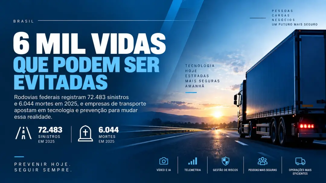 72.483 sinistros e 6.044 mortes nas rodovias federais em 2025. A mudança de olhar para os sinais antes do acidente tran…