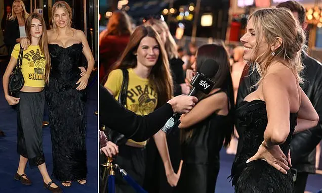 Sienna Miller com a filha Marlowe na estreia da serie War no Odeon Luxe em Leicester Square. Ver a presença de quem a g…