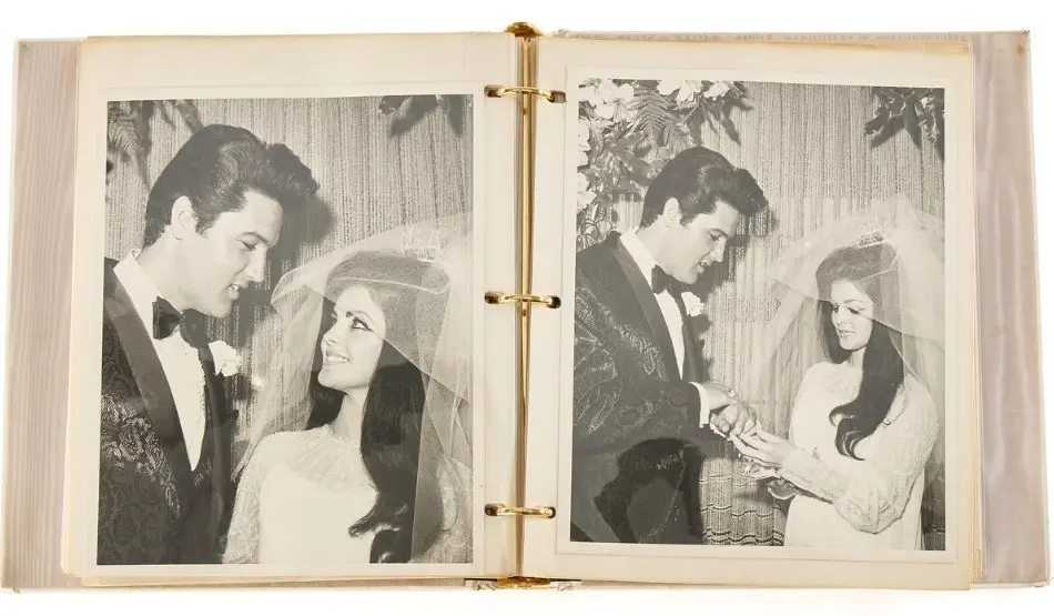 Fotos raras do casamento de Elvis e Priscilla Presley de 1967 vão a leilão na Dinamarca, com valor estimado em até R$ 8…