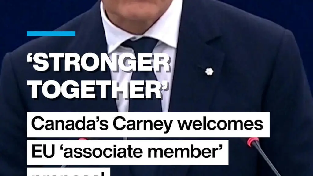 Carney recebeu a proposta da União Europeia para o Canadá se tornar membro associado. Eu curto a ideia de que forte e u…
