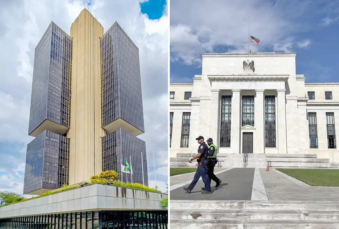 Os juros caíram no Brasil enquanto subiram nos EUA. O Banco Central mencionou desaceleração da economia, com o IBC Br d…