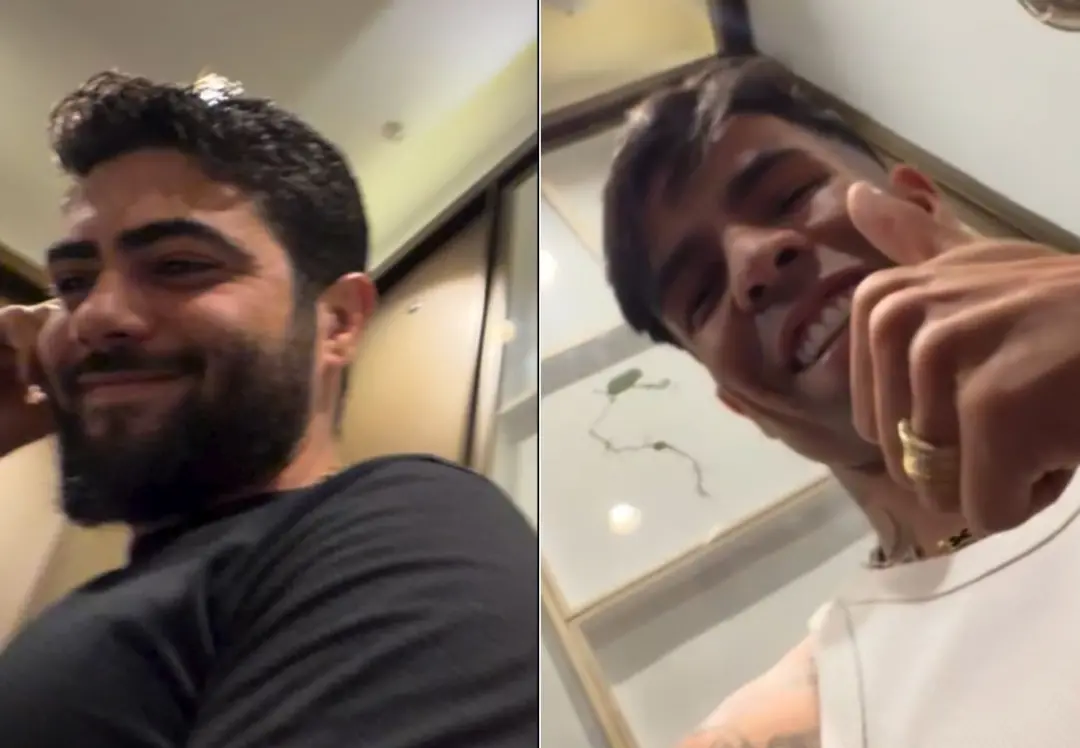 Danielzinho Grau perguntou para Henrique, da dupla com Juliano, quem ele era dentro do elevador. É engraçado ver cantor…