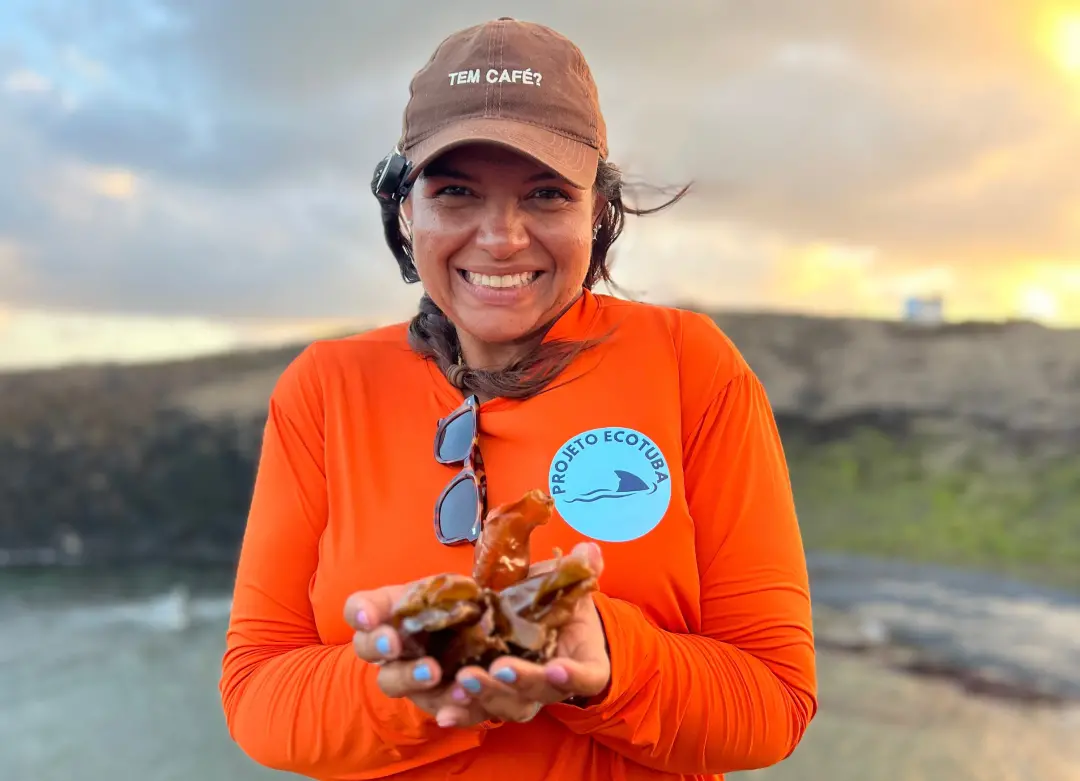 Fernando de Noronha teve 16 cápsulas de tubarão-lixa encontradas por pesquisadora. Essa descoberta mostra que a área se…