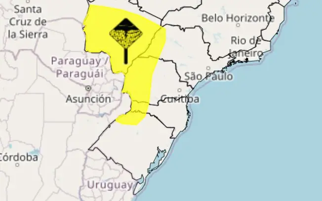 Chuva de até 200mm atinge três regiões do Sul do Brasil nos próximos dias. Muita água em um tempo curto aumenta o risco…