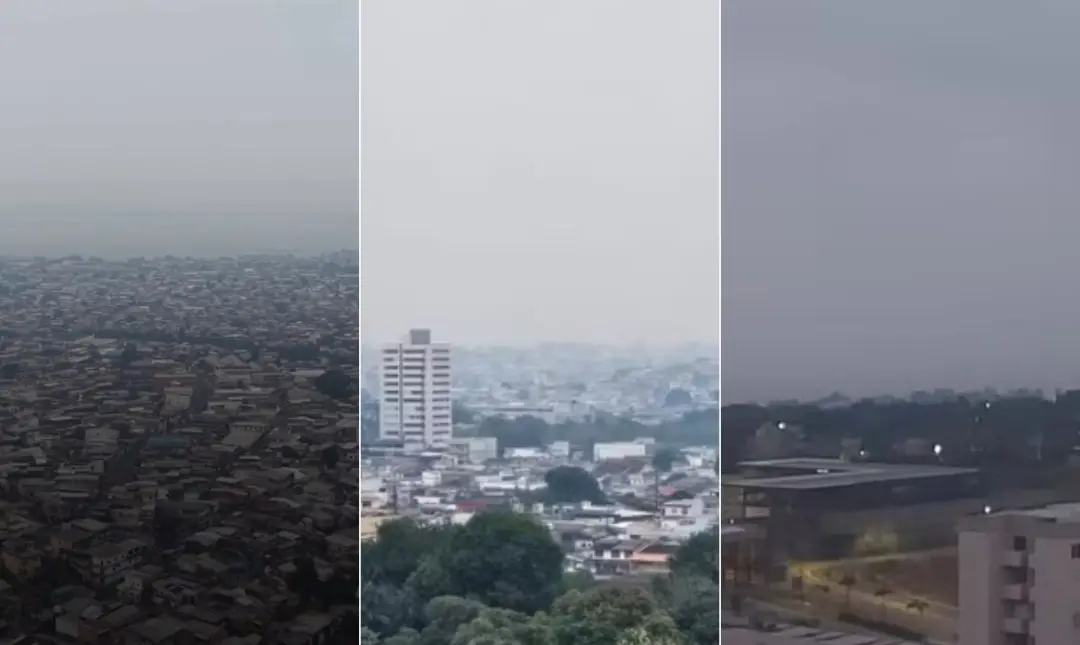 Céu de Manaus amanheceu com fumaça, e a qualidade do ar atingiu nível péssimo, com índice de 129,5 µg/m³. Esse quadro d…