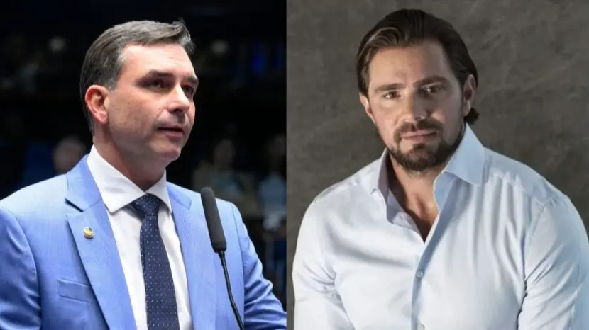 Flávio Bolsonaro aparece como interlocutor de Daniel Vorcaro em negociações de financiamento do filme Dark Horse. Ver l…
