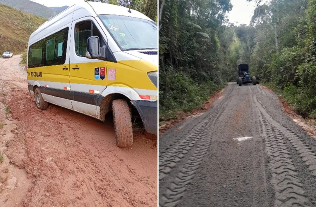 Dez dias de chuva na Regiao Serrana deixaram a RJ-134 intransitavel em trechos de Teresopolis. Essa falta de estrutura …