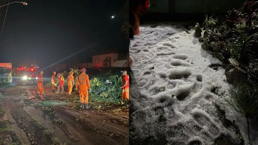 Temporal em Diamantina derrubou árvores e postes, deixando um hospital sem energia e comprometendo o oxigênio dos pacie…
