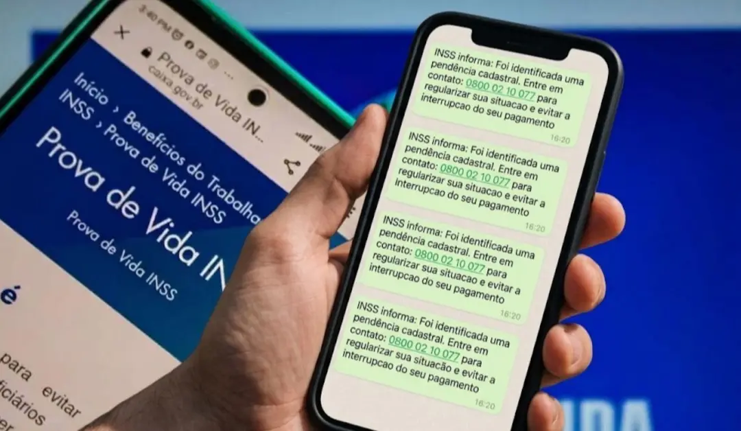 Golpe usa prova de vida do INSS no WhatsApp para atrair aposentados e pensionistas com ameaças de suspensão de benefíci…