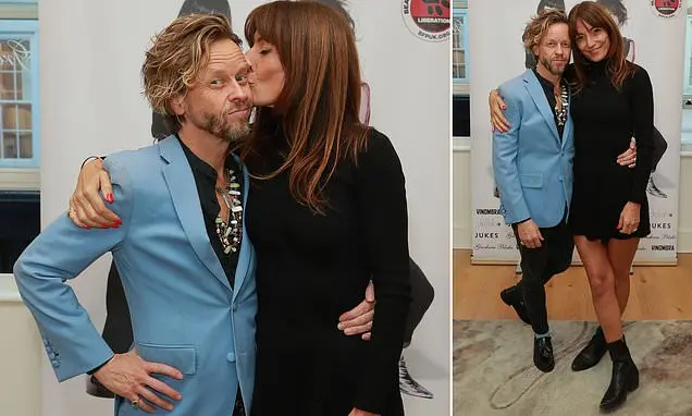 Davina McCall e Michael Douglas juntos em festa de lançamento em Londres. Muita demonstração pública de afeto no evento…