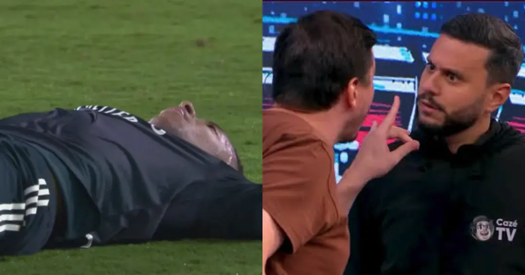 Mbappé, em jogo do Real Madrid contra Elche, teve um detalhe capturado na CazéTV. O foco inesperado no volume sob o uni…