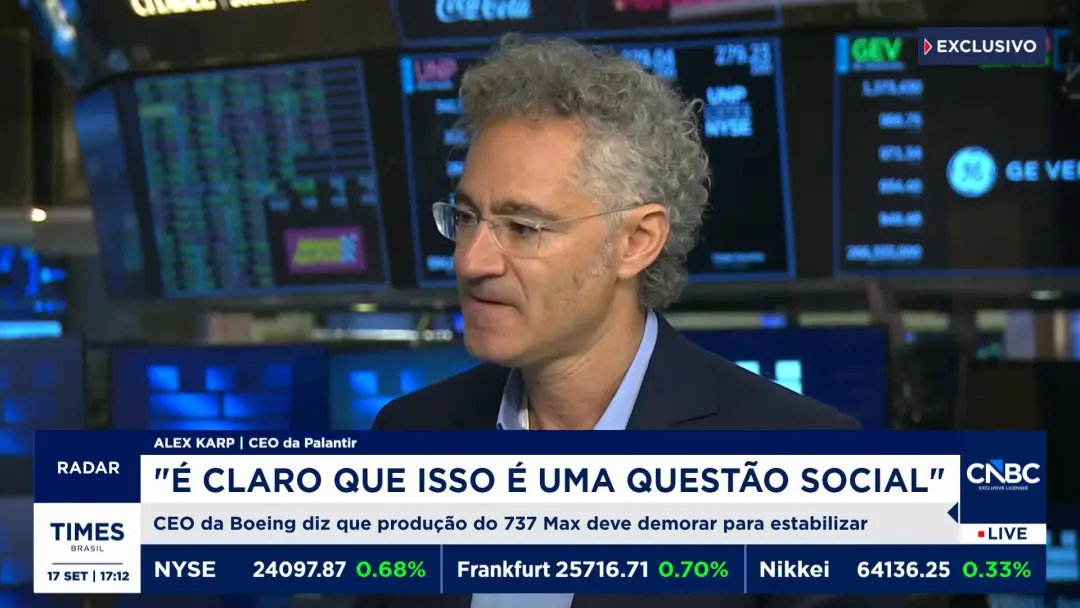 Alex Karp, CEO da Palantir, alerta sobre os riscos do avanço da IA, defendendo que empresas devem ser responsabilizadas…