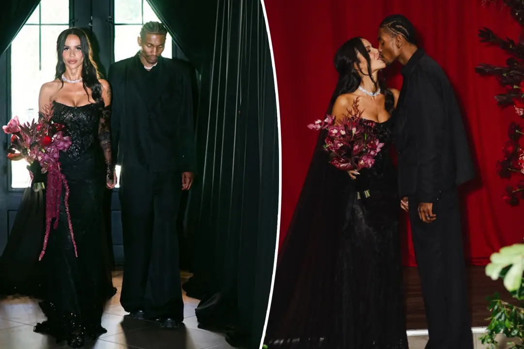 Kevin Porter Jr. e Tee Janay fizeram casamento, com a noiva escolhendo um vestido completamente preto. Acho interessant…