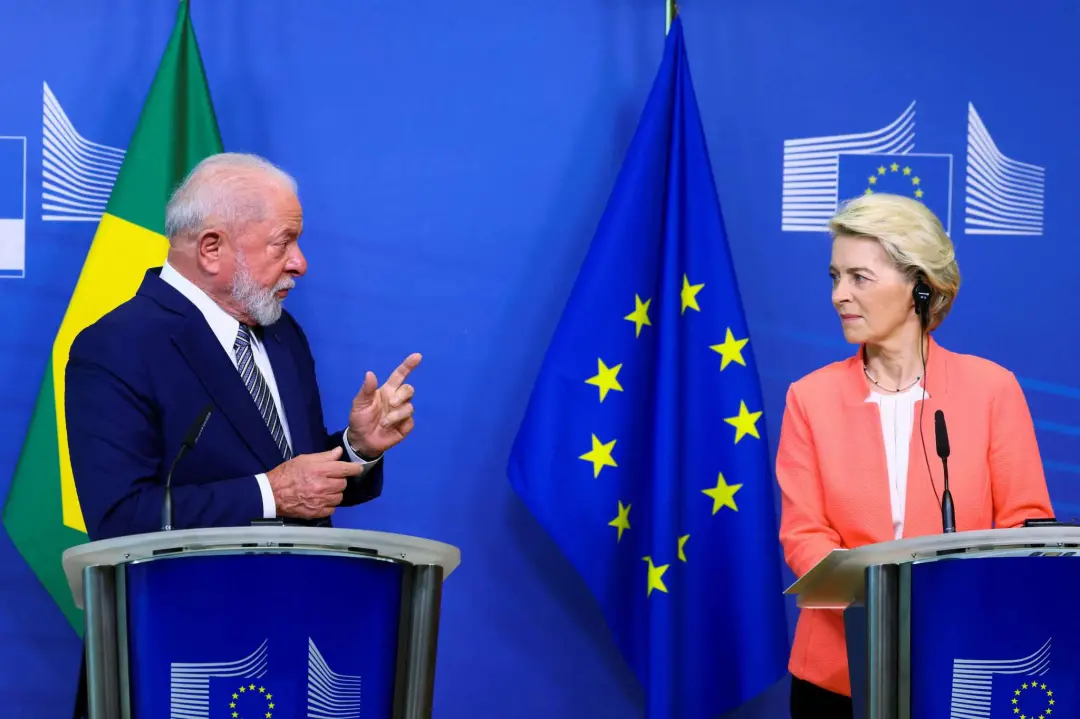 UE quer fortalecer laços com Brasil, citando isso junto com Canadá, Indonésia, Japão e Coreia do Sul. A ideia é fortale…