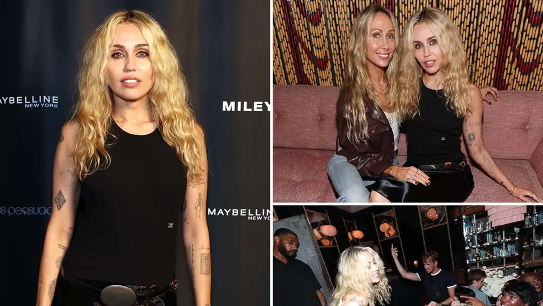 Miley Cyrus e a mãe Tish estiveram na festa de lançamento do álbum nos Estados Unidos. A presença de tanta gente buscan…